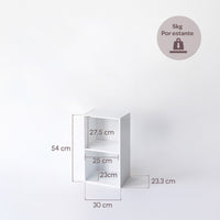 Estantería Cubo 2 estantes blanco