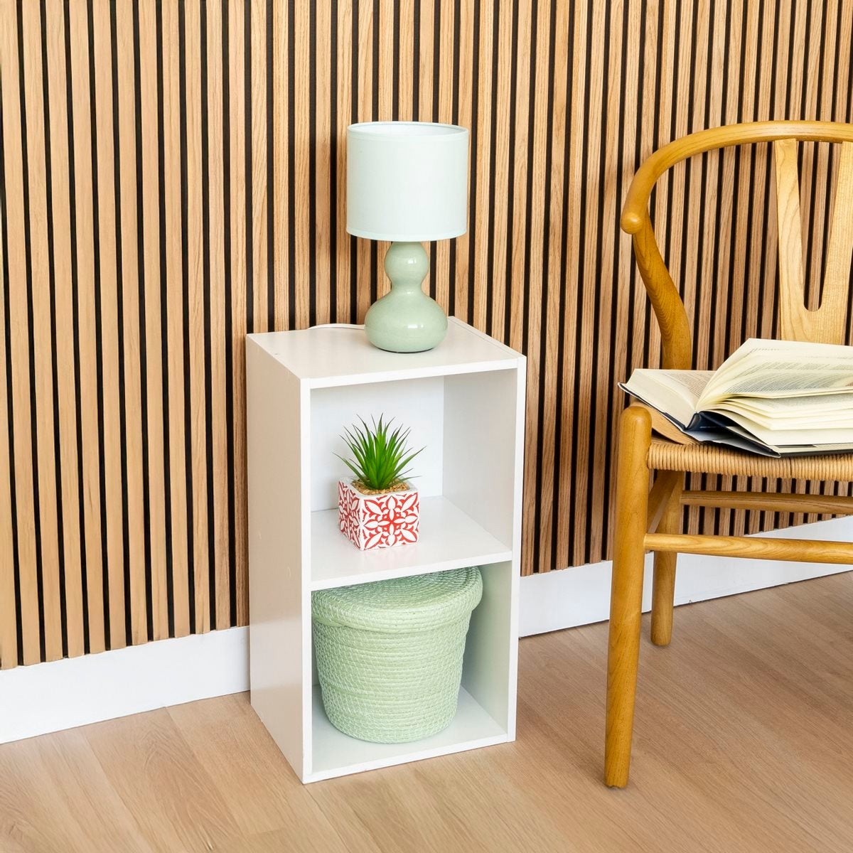 Estantería Cubo 2 estantes blanco