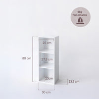 Estantería Cubo 3 estantes blanco