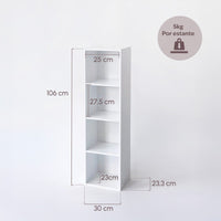 Estantería Cubo 4 estantes blanco