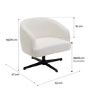 Sillón giratorio Lena blanco