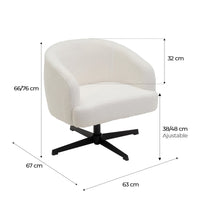 Sillón giratorio Lena blanco