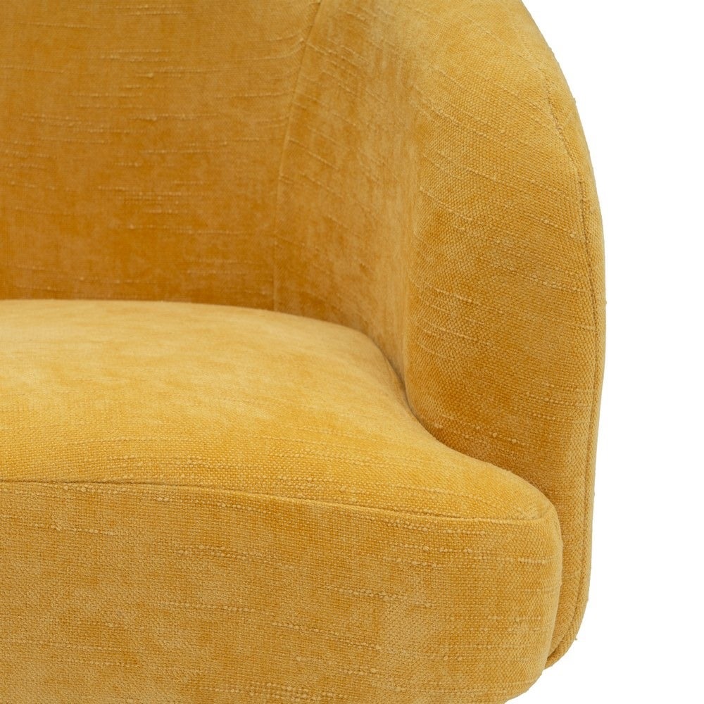 Sillón giratorio Lena mostaza