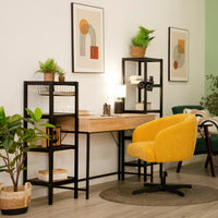 Sillón giratorio Lena mostaza