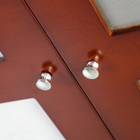 Tapa contador marrón con portafotos