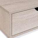 Consola con 2 cajones de metal blanco y MDF de 80x30x75 cm