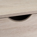 Consola con 2 cajones de metal blanco y MDF de 80x30x75 cm