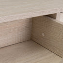 Consola con 2 cajones de metal blanco y MDF de 80x30x75 cm