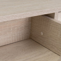 Consola con 2 cajones de metal blanco y MDF de 80x30x75 cm