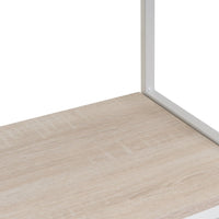 Consola con 2 cajones de metal blanco y MDF de 80x30x75 cm