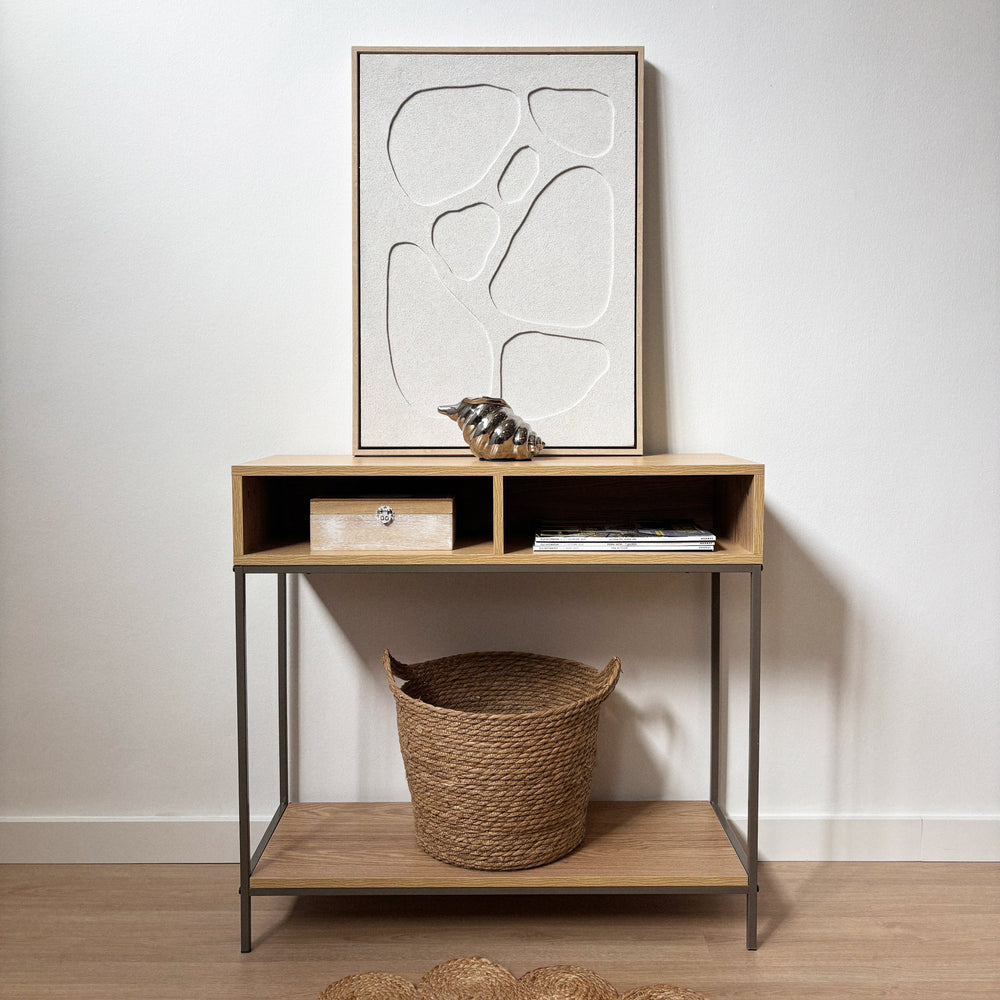 Consola auxiliar Urban color natural de 80x30x75 cm
