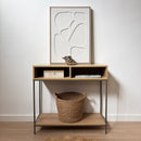 Consola auxiliar Urban color natural de 80x30x75 cm