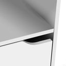 Mesita de noche blanca de 1 puerta