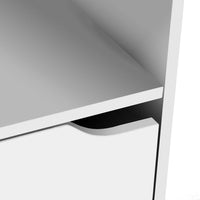 Mesita de noche blanca de 1 puerta