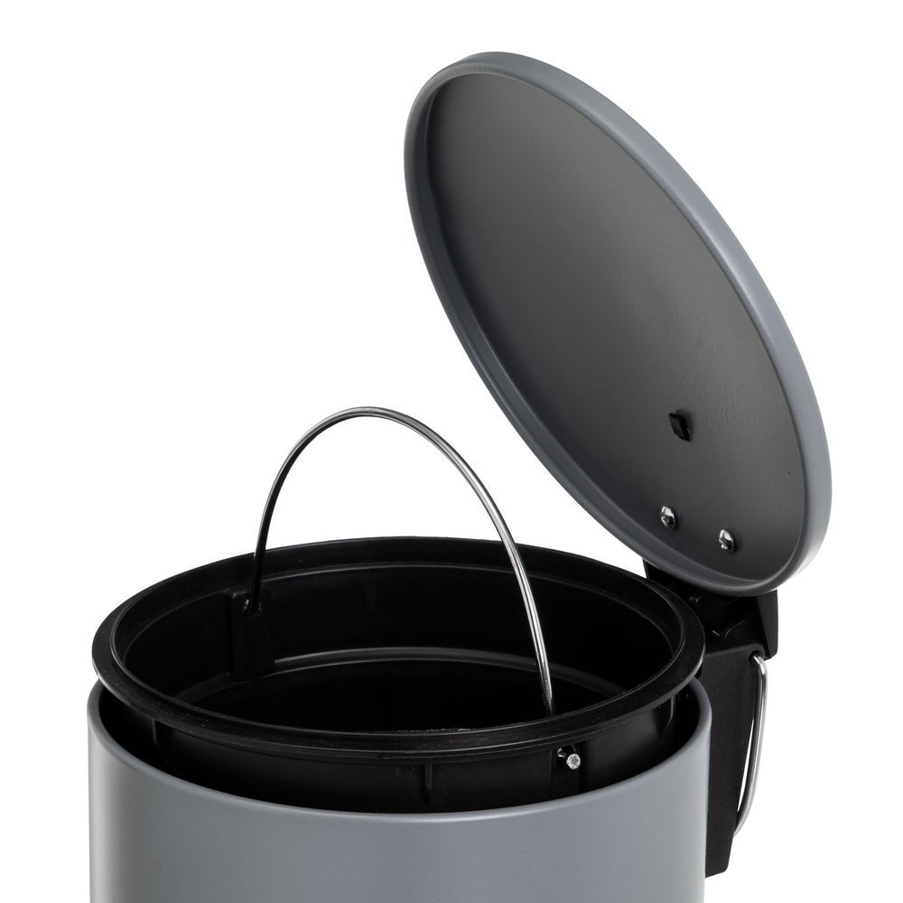 Papelera con pedal gris 5L