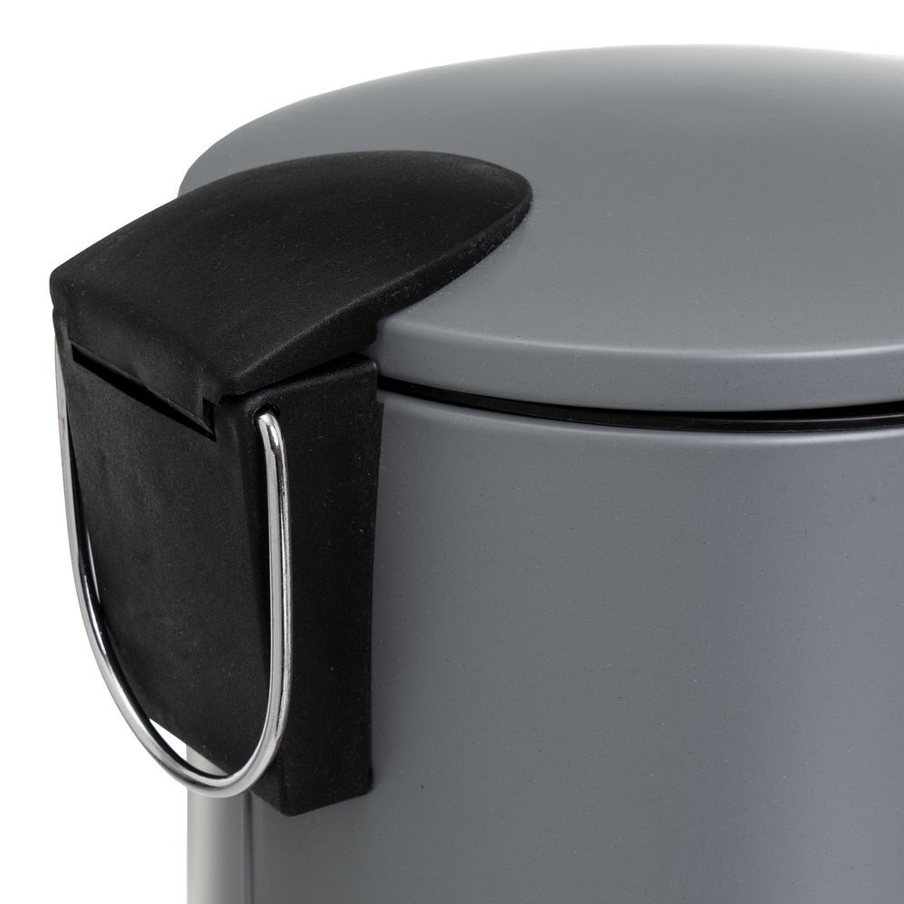 Papelera con pedal gris 5L