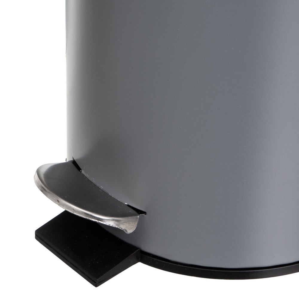 Papelera con pedal gris 5L