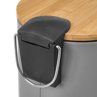 Papelera con pedal gris 5L