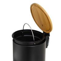 Papelera con pedal negro 5L