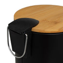 Papelera con pedal negro 5L