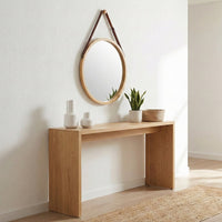 Espejo correa de bambú natural de 50 cm