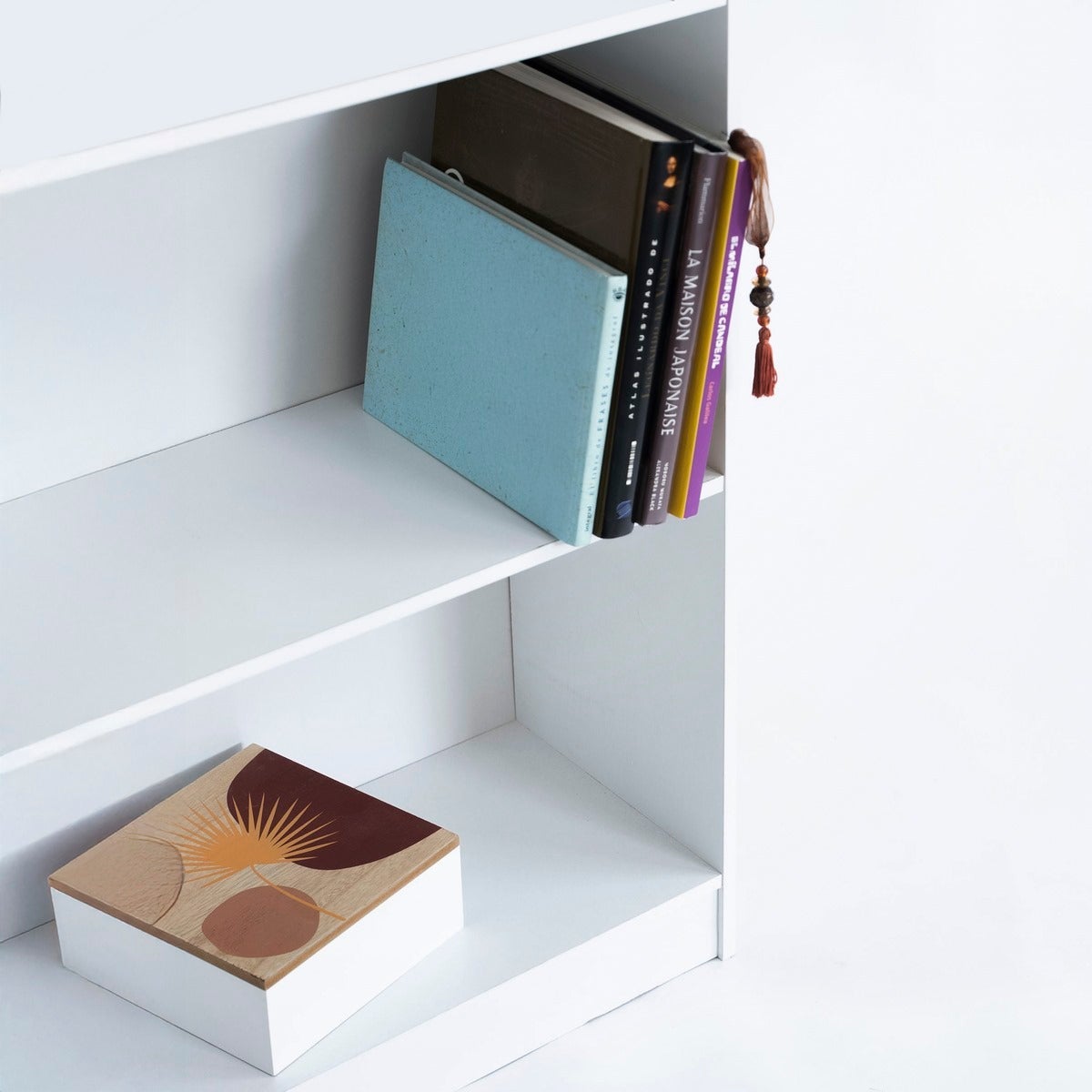 Librería 3 estantes blanca