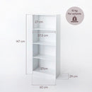 Librería 3 estantes blanca