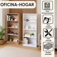 Librería 3 estantes blanca