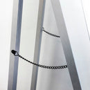 Espejo de pie plateado de 151 cm