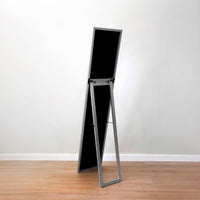 Espejo de pie plateado de 151 cm