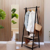 Espejo de pie plateado de 151 cm