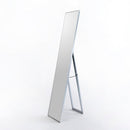 Espejo de pie plateado de 151 cm