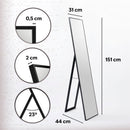 Espejo de pie negro de 151 cm