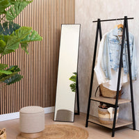 Espejo de pie negro de 151 cm