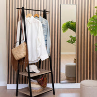 Espejo de pie negro de 151 cm