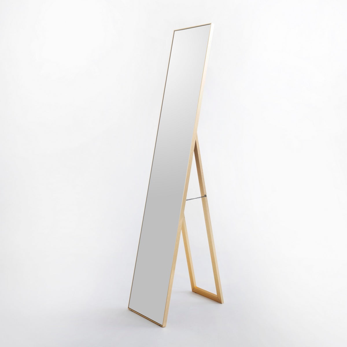 Espejo de pie dorado de 151 cm