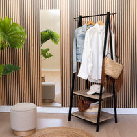 Espejo de pie dorado de 151 cm