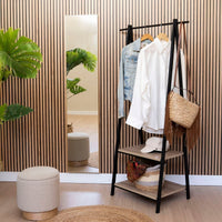 Espejo de pie dorado de 151 cm