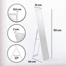 Espejo de pie blanco de 151 cm