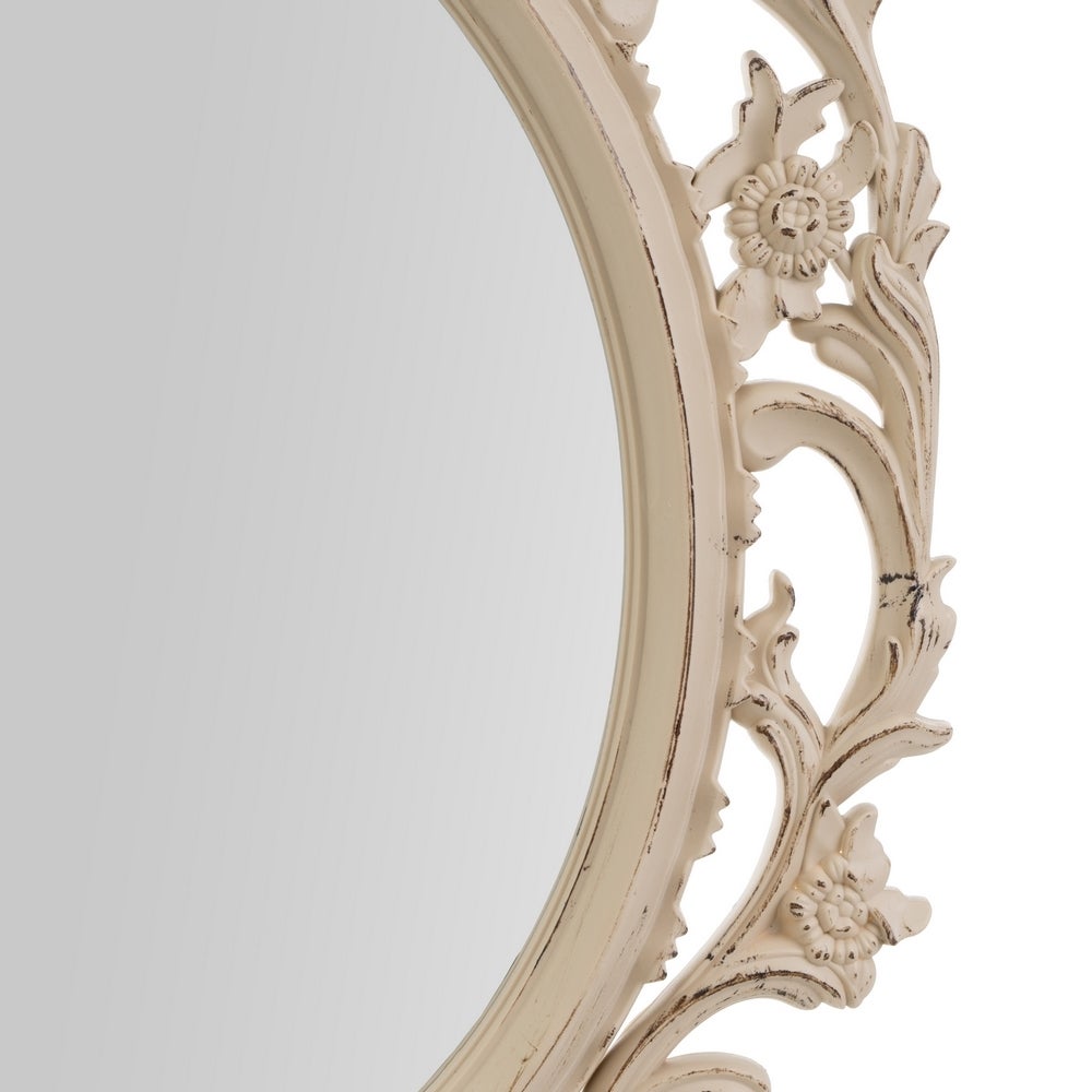 Espejo cornucopia beige