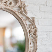 Espejo cornucopia beige