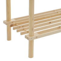 Zapatero de madera de abeto natural