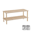 Zapatero de madera de abeto natural