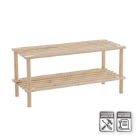 Zapatero de madera de abeto natural