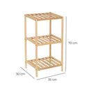 Estantería de madera de 70 cm