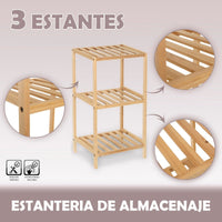 Estantería de madera de 70 cm