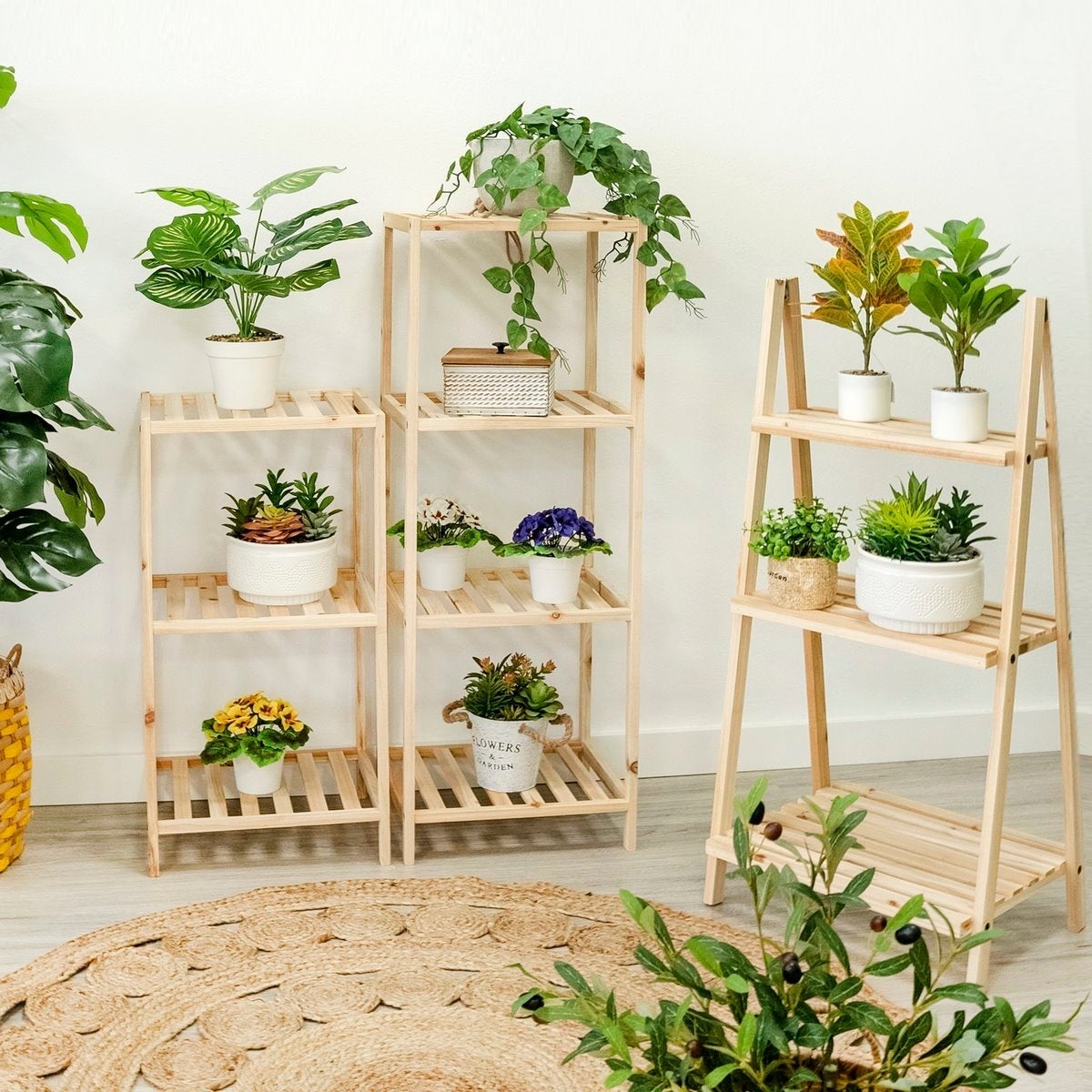 Estantería de madera de 70 cm