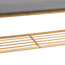 Banco zapatero de bambú marrón y gris