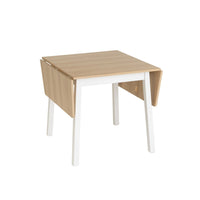 Mesa de cocina extensible blanca de 138cm