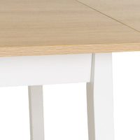 Mesa de cocina extensible blanca de 138cm